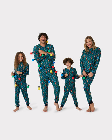 Green Christmas Nutcracker Print Long Pyjama Set